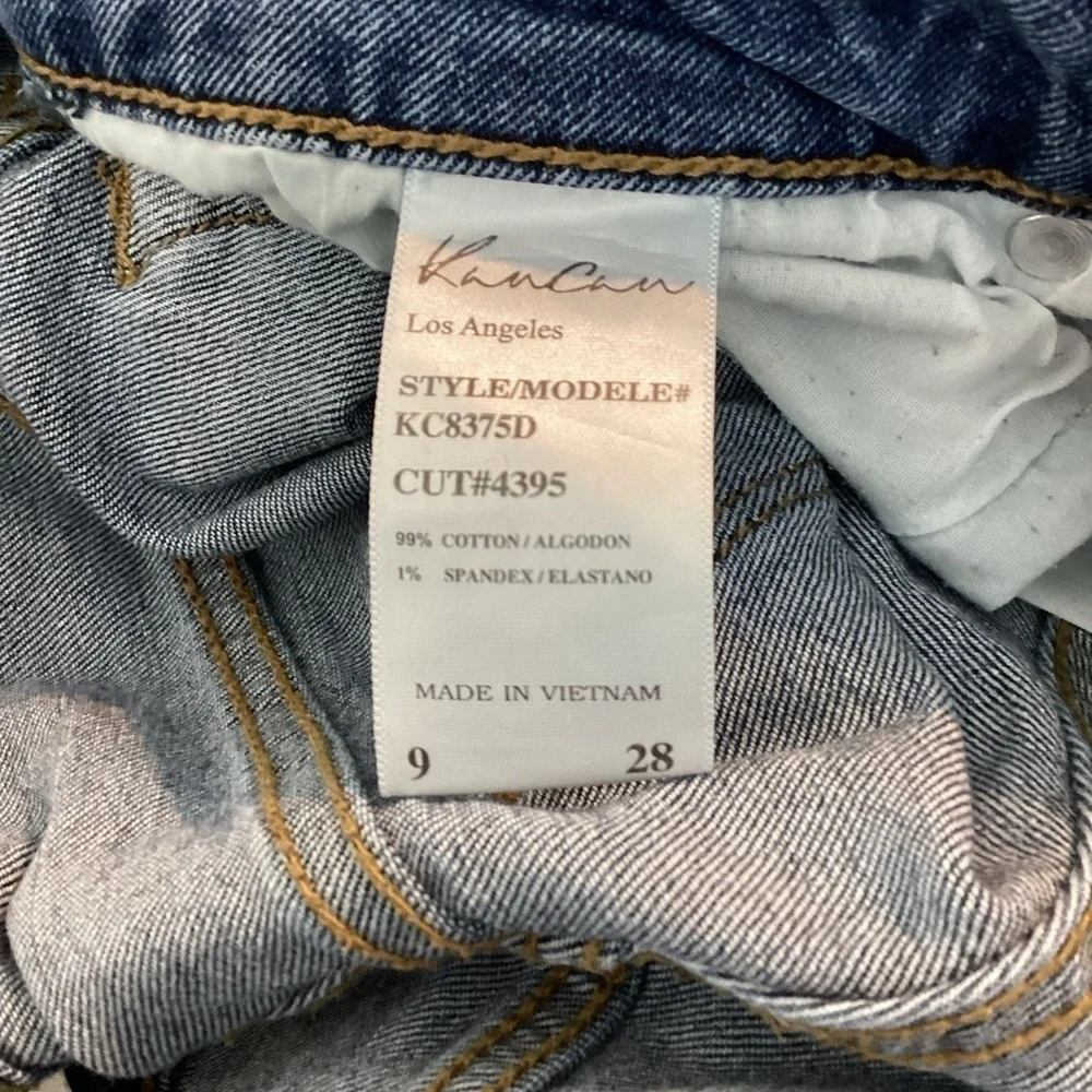 KanCan High Rise Boyfriend Jeans Size 9/28 Blue Distressed